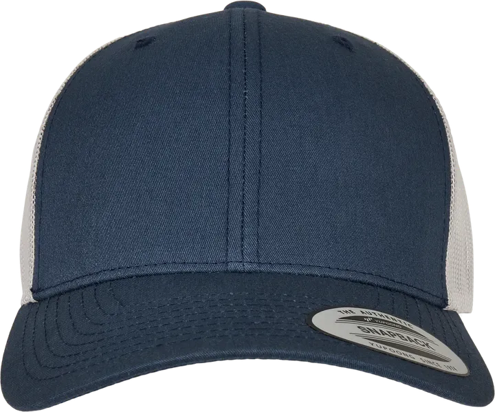 Casquette retro trucker bicolore Navy / Silver