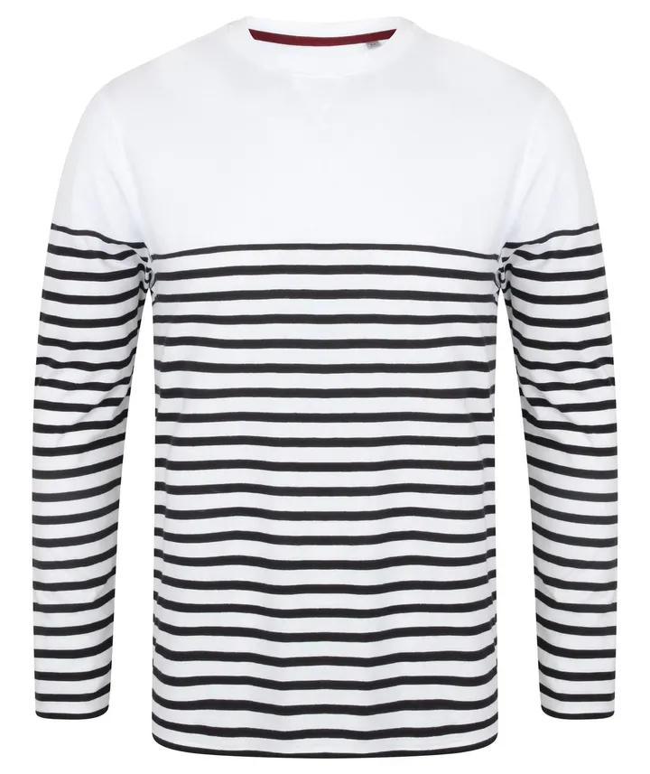 Matrosen-T-Shirt mit langen Ärmeln White / Navy