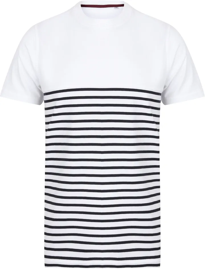 Breton t-shirt, kurzärmelig White / Navy