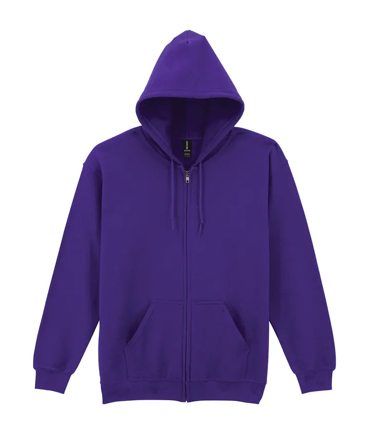 Heavy Blend™classic Fit Adult Full Zip Hooded Sweatshirt Purple