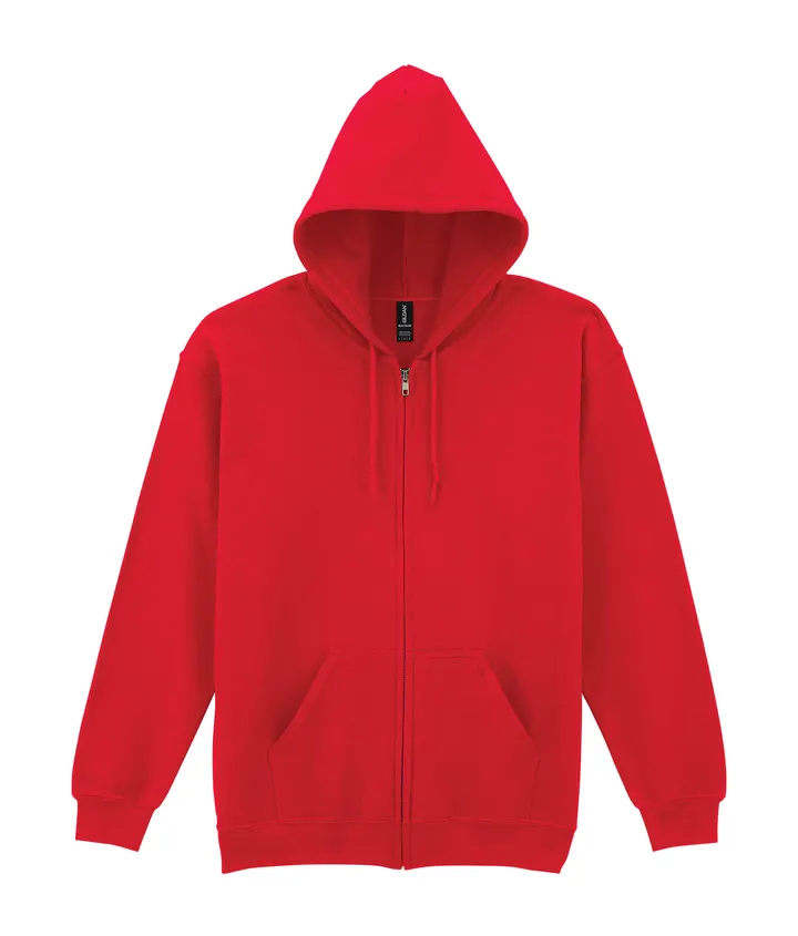 Heavy Blend™classic Fit Adult Full Zip Hooded Sweatshirt Red