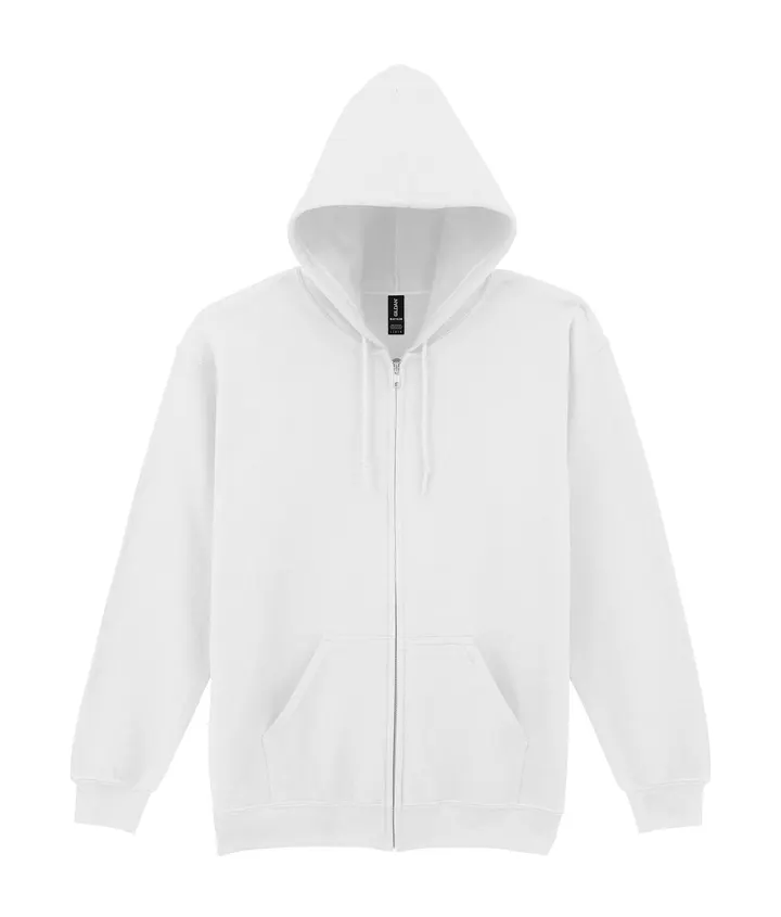 Heavy Blend™classic Fit Adult Full Zip Hooded Sweatshirt White