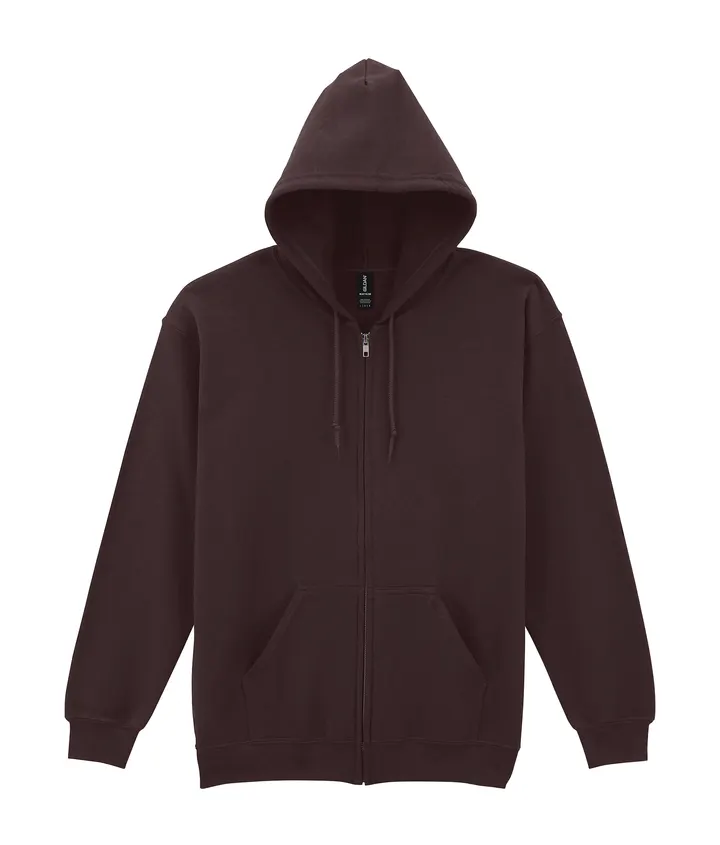 Heavy Blend™classic Fit Adult Full Zip Hooded Sweatshirt Dark Chocolate