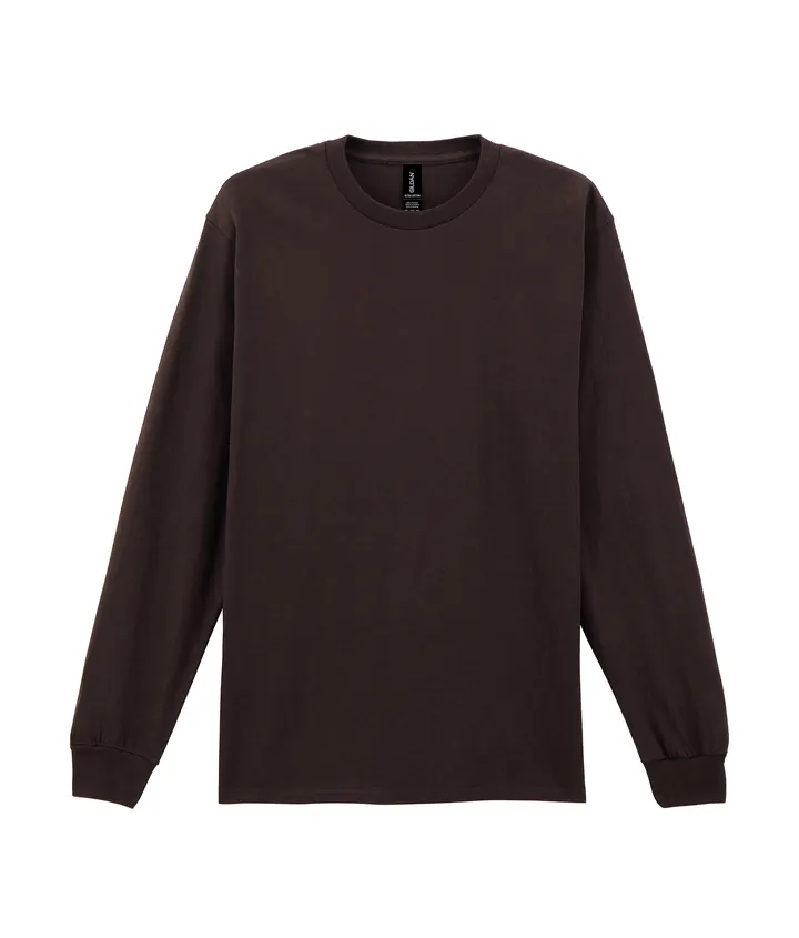 Ultra Cotton™ Classic Fit Adult Long Sleeve T-Shirt Dark Chocolate
