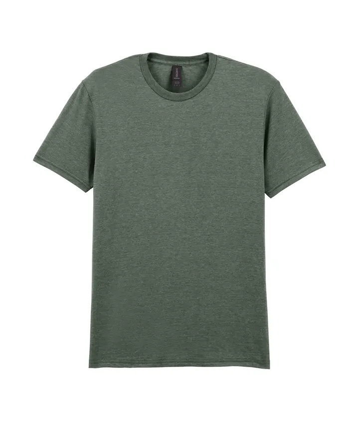 Softstyle Crew Neck Men's T-shirt Heather Military Green