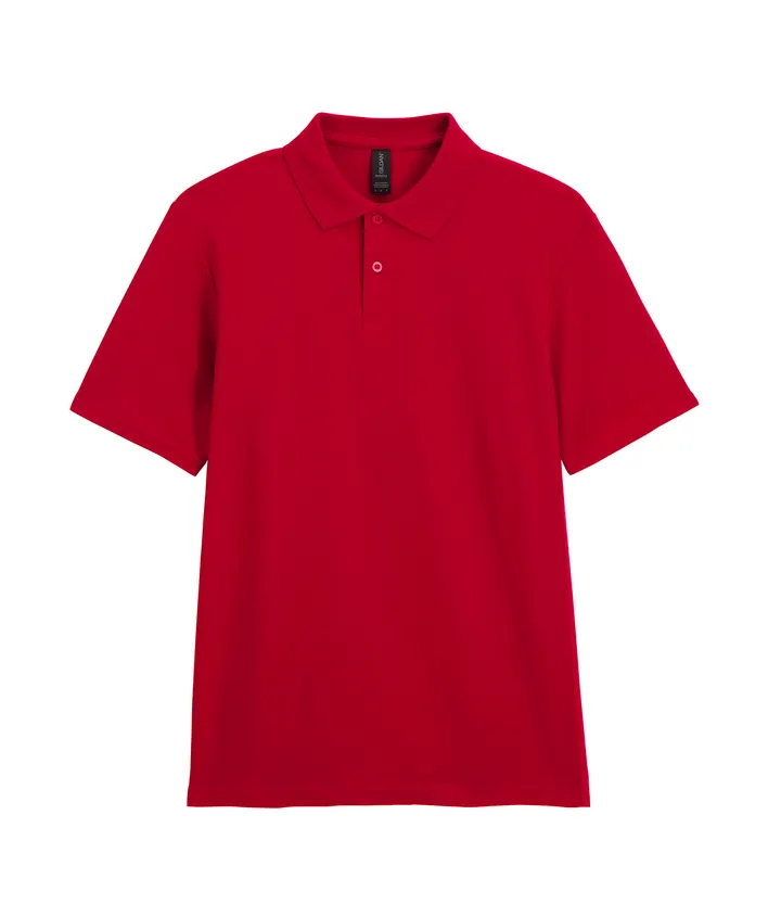 Polo Homme Softstyle Double Piqué Cherry Red