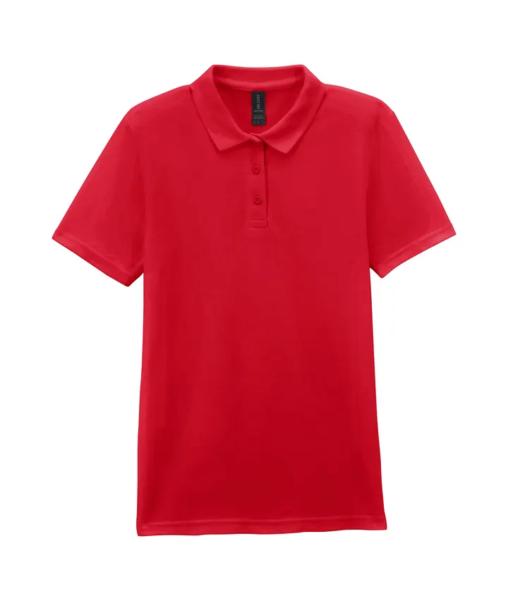 Polo Femme Softstyle Double Piqué Red