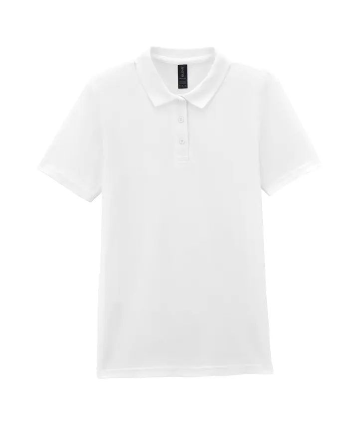 Polo Femme Softstyle Double Piqué White