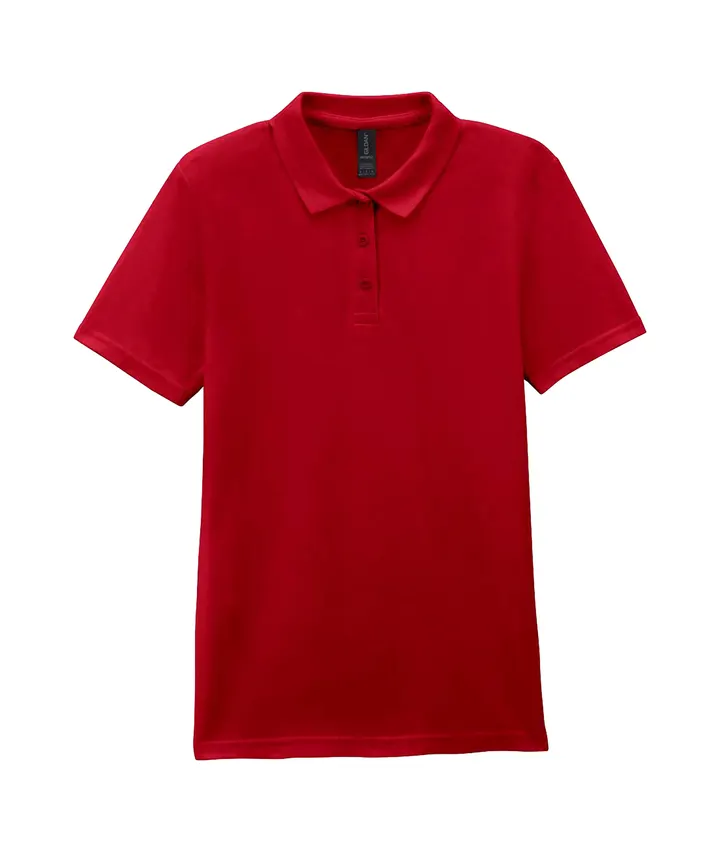 Polo Femme Softstyle Double Piqué Cherry Red