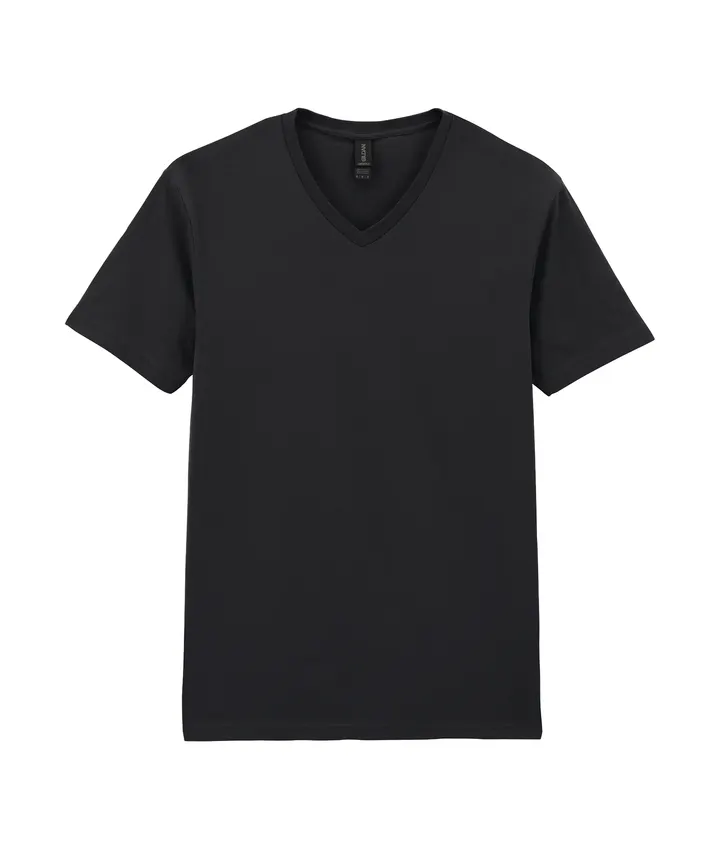 T-shirt homme col v Softstyle Black