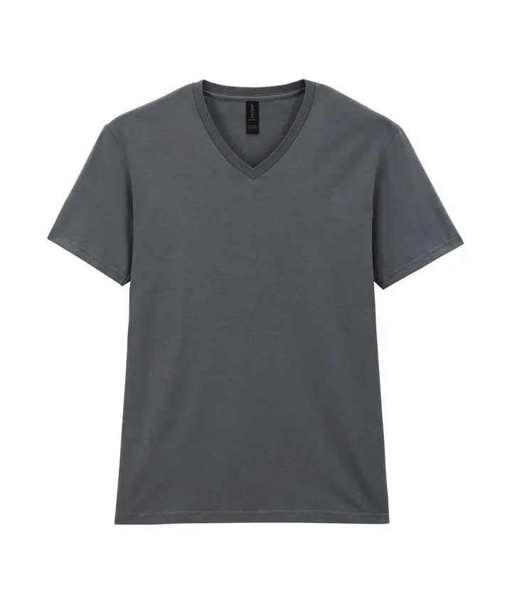 T-shirt homme col v Softstyle Charcoal