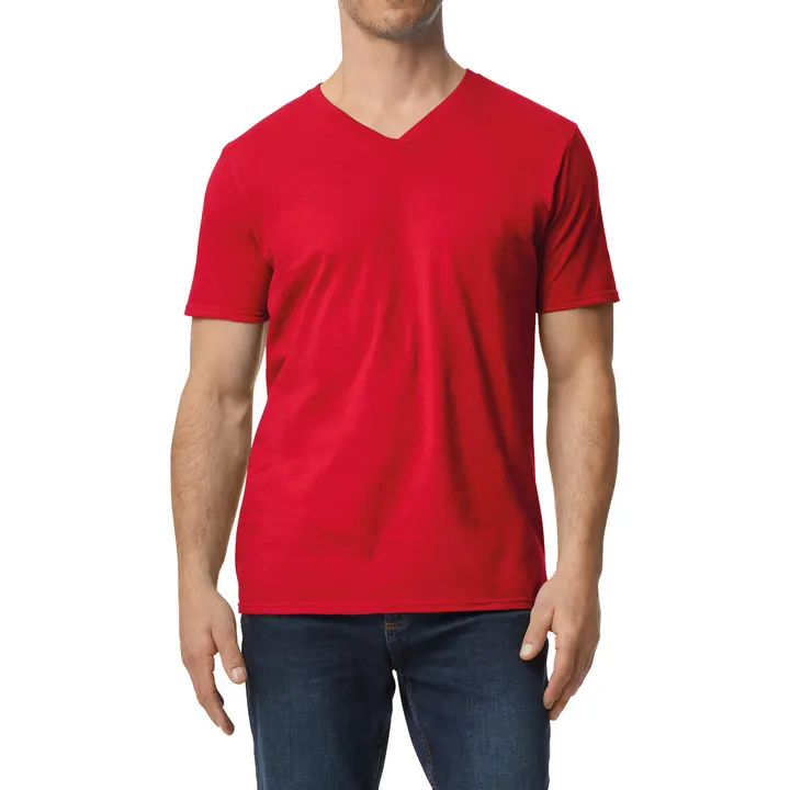 T-shirt homme col v Softstyle Red