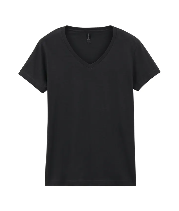 T-shirt femme col v Softstyle Black