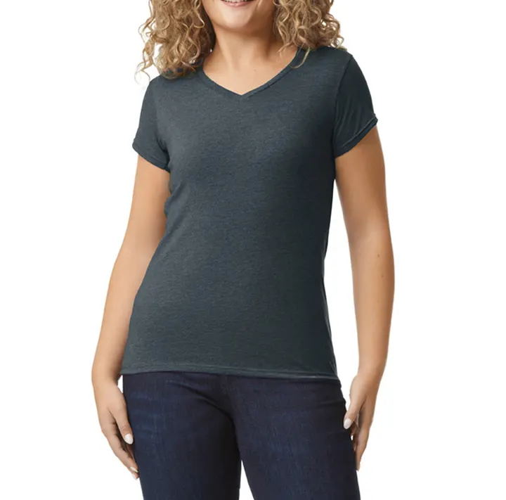 T-shirt femme col v Softstyle Dark Heather