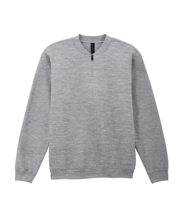Sweatshirt aus Molton 1/4 Reißverschluss RS Sport Grey