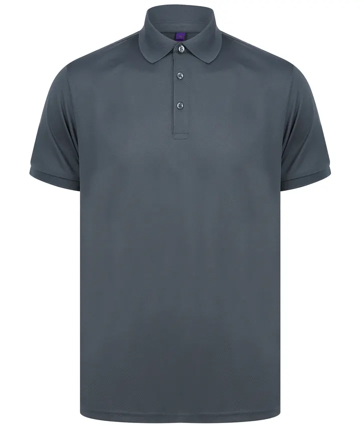 Polo homme polyester recyclé Charcoal