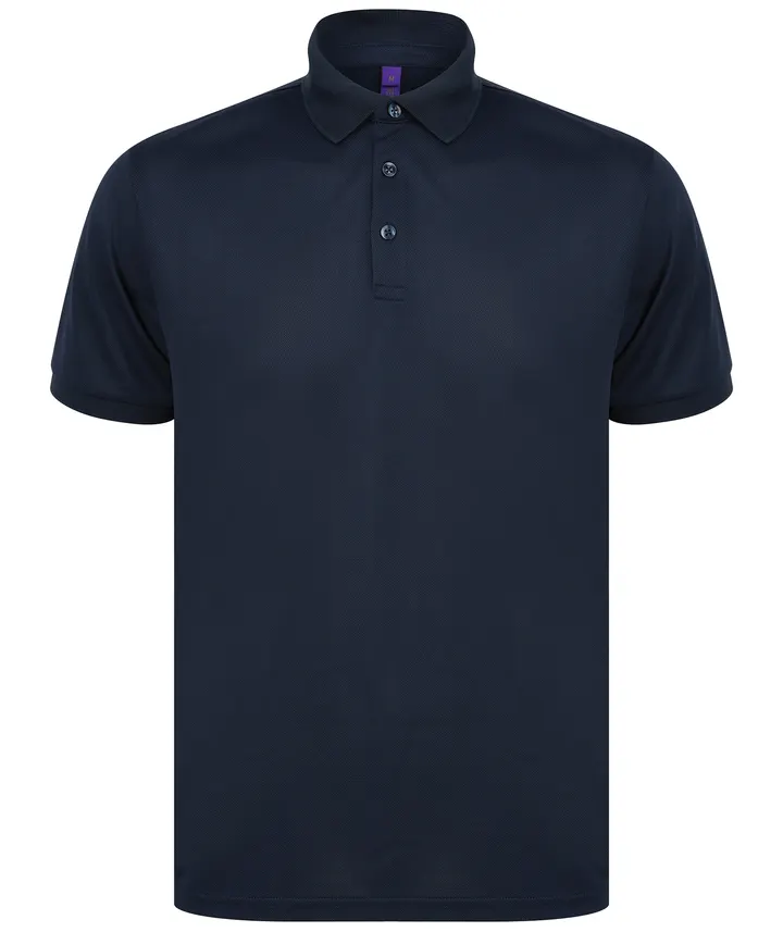 Polo homme polyester recyclé Navy