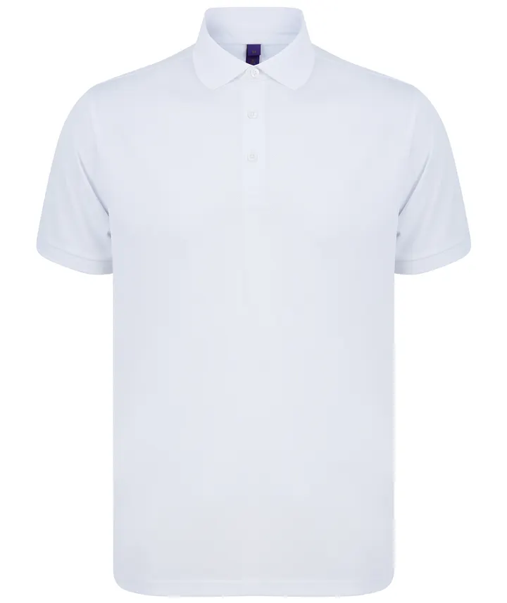 Polo homme polyester recyclé White