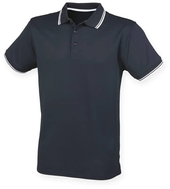 Polo Cool Plus avec liseré Navy / White