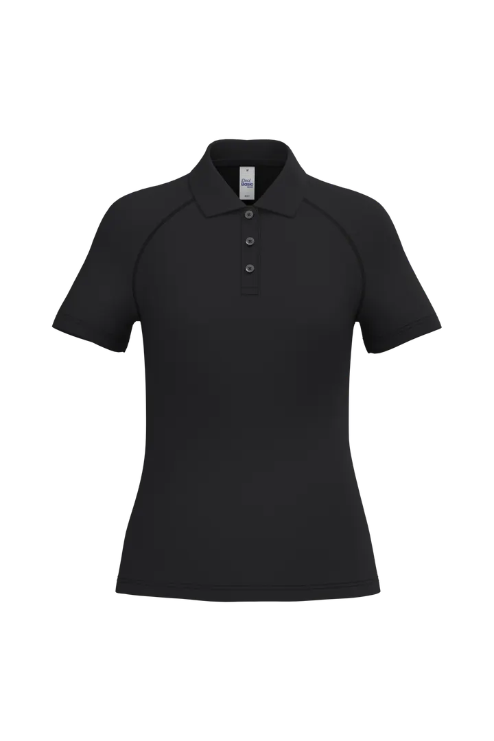 Damen Sport-Poloshirt Ideal Black