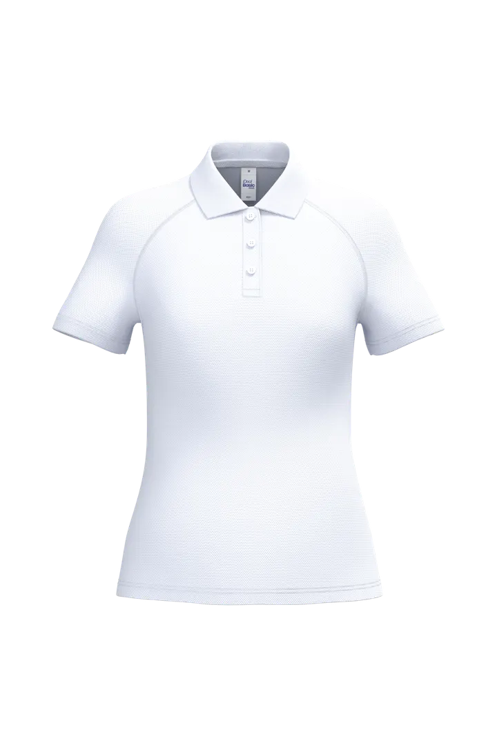 Damen Sport-Poloshirt Ideal White