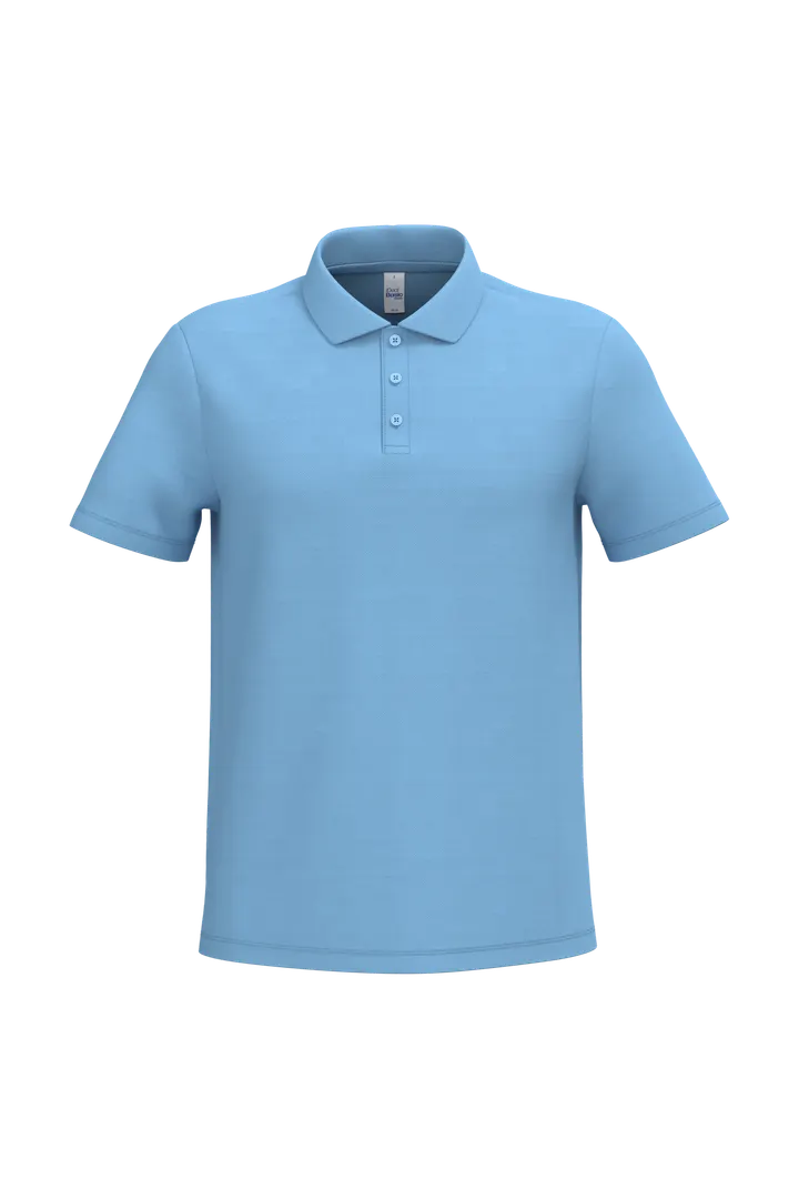 Herren Piqué-Poloshirt Ideal Sky Blue