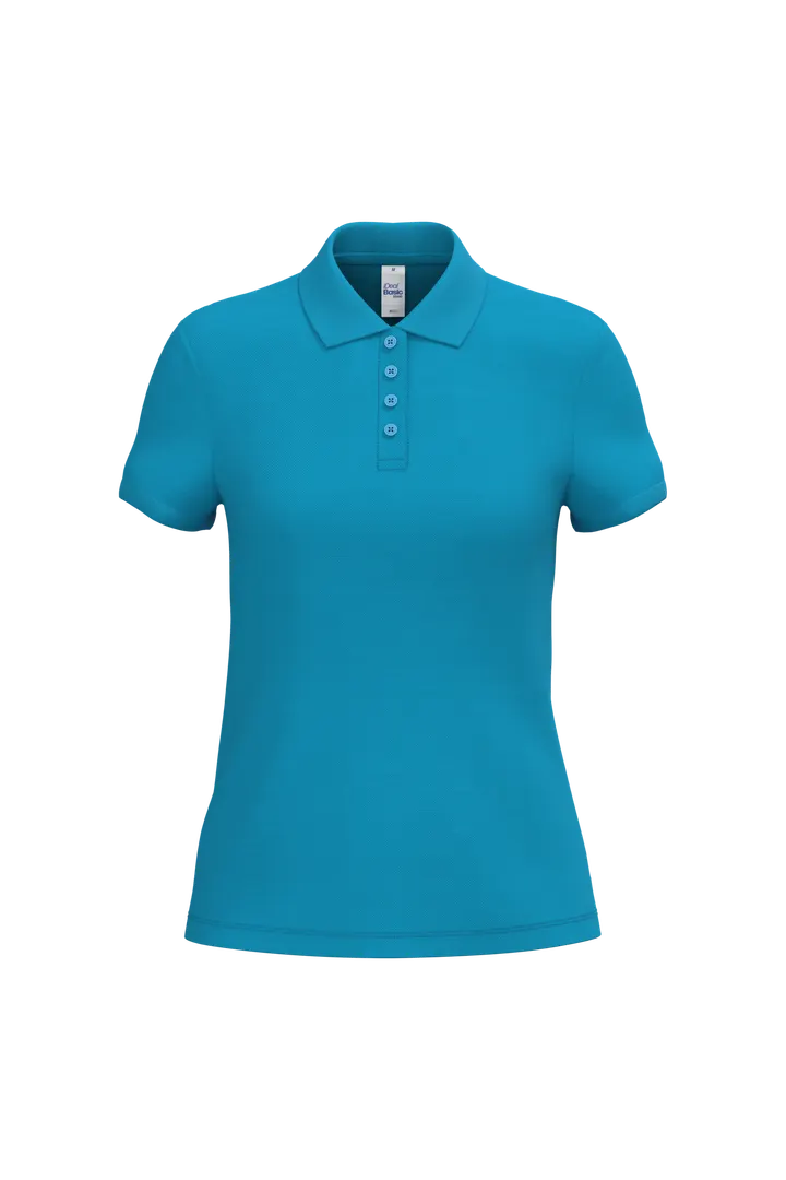 Damen Piqué-Poloshirt Ideal Atoll Blue