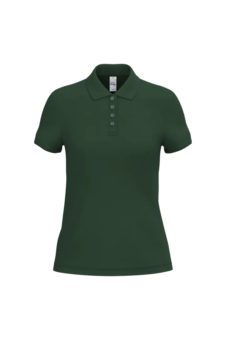 Damen Piqué-Poloshirt Ideal Forest Green