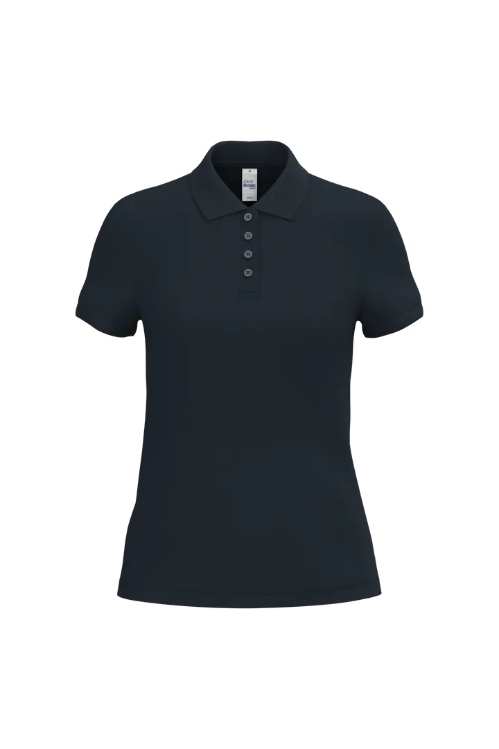 Damen Piqué-Poloshirt Ideal Navy