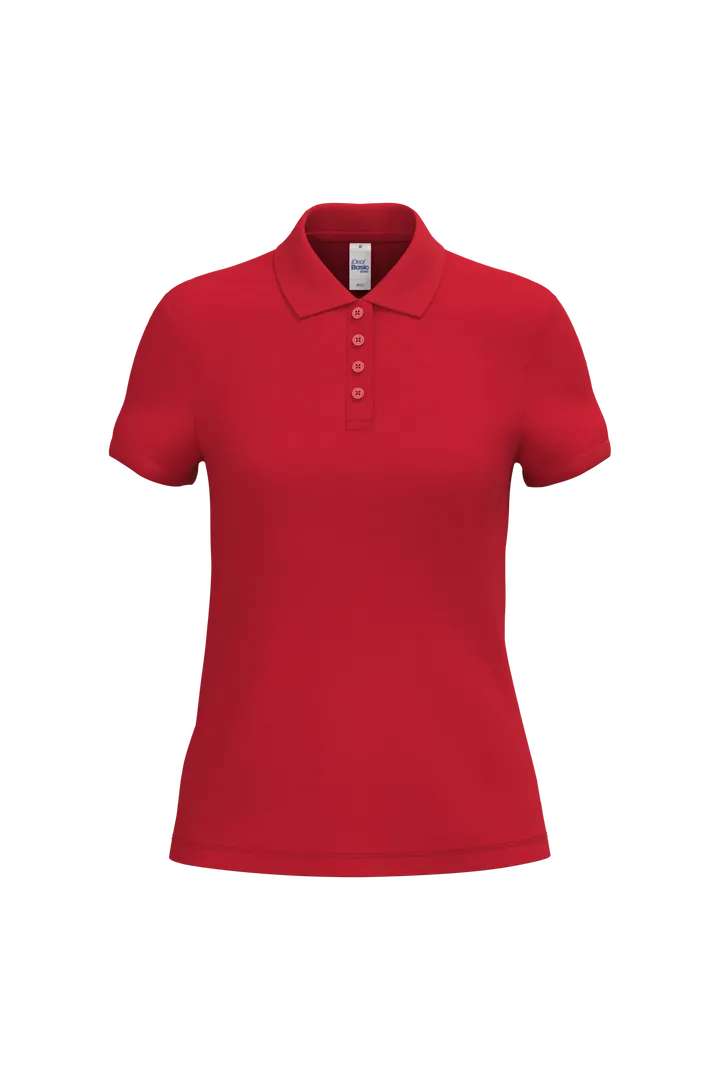 Damen Piqué-Poloshirt Ideal Red