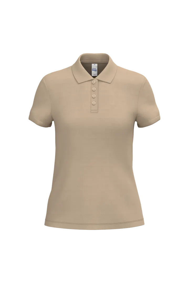Damen Piqué-Poloshirt Ideal Sand