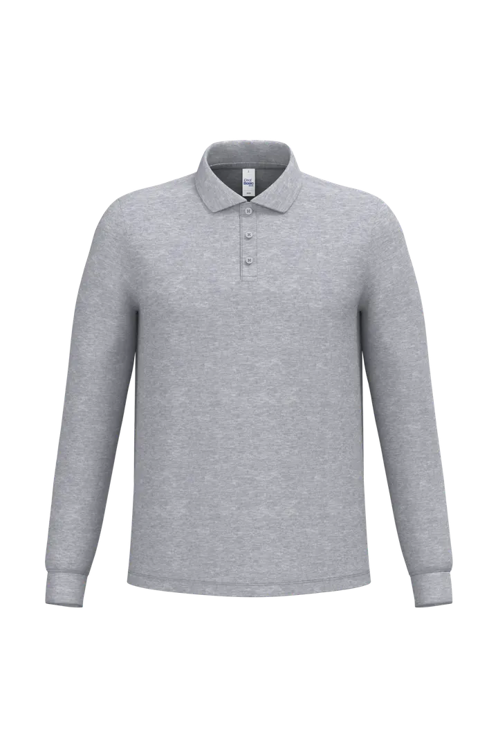 LSL Herren Piqué-Poloshirt Ideal Oxford Grey