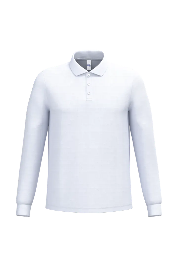 LSL Herren Piqué-Poloshirt Ideal White