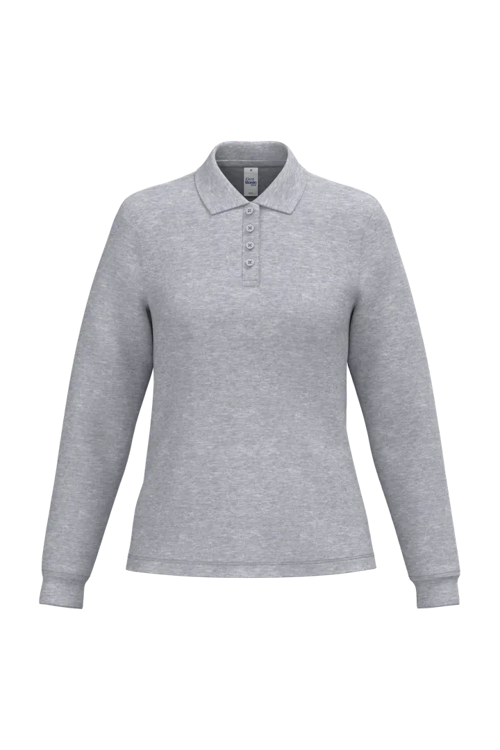 LSL Damen Piqué-Poloshirt Ideal Oxford Grey