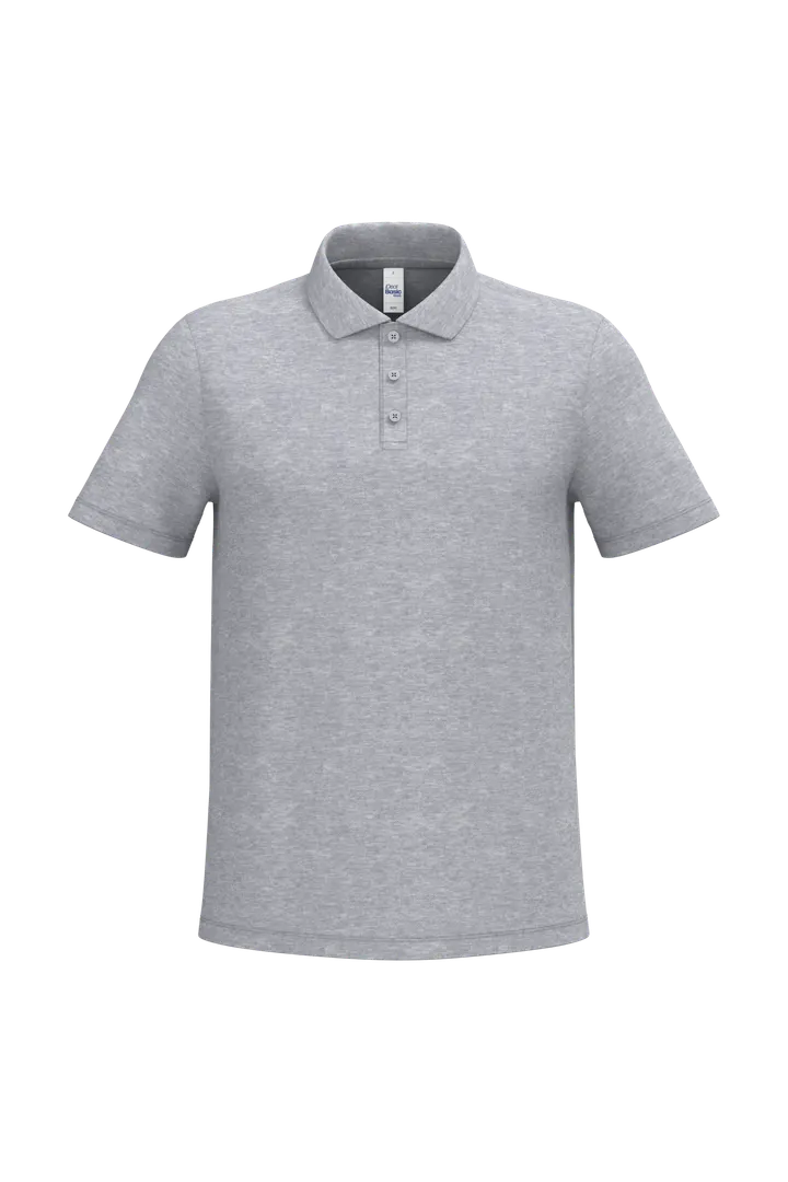 Herren Piqué-Poloshirt Ideal Oxford Grey