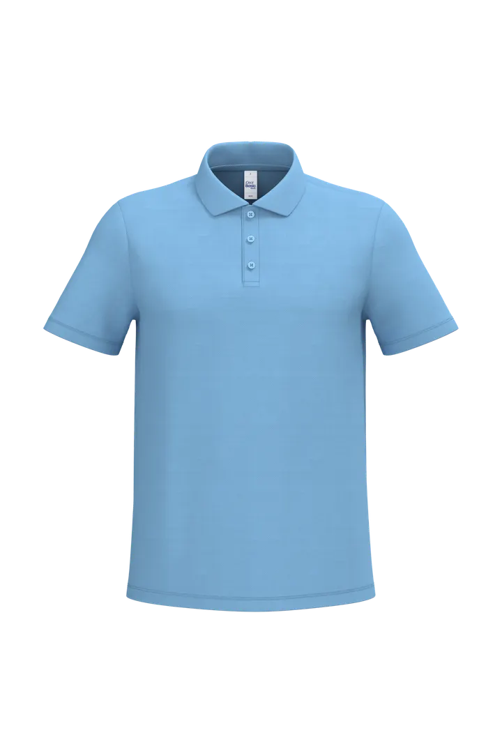 Herren Piqué-Poloshirt Ideal Sky Blue