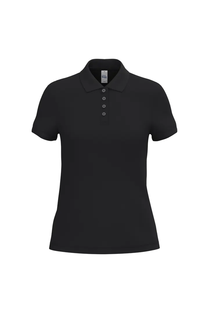 Polo piqué femme Ideal Black