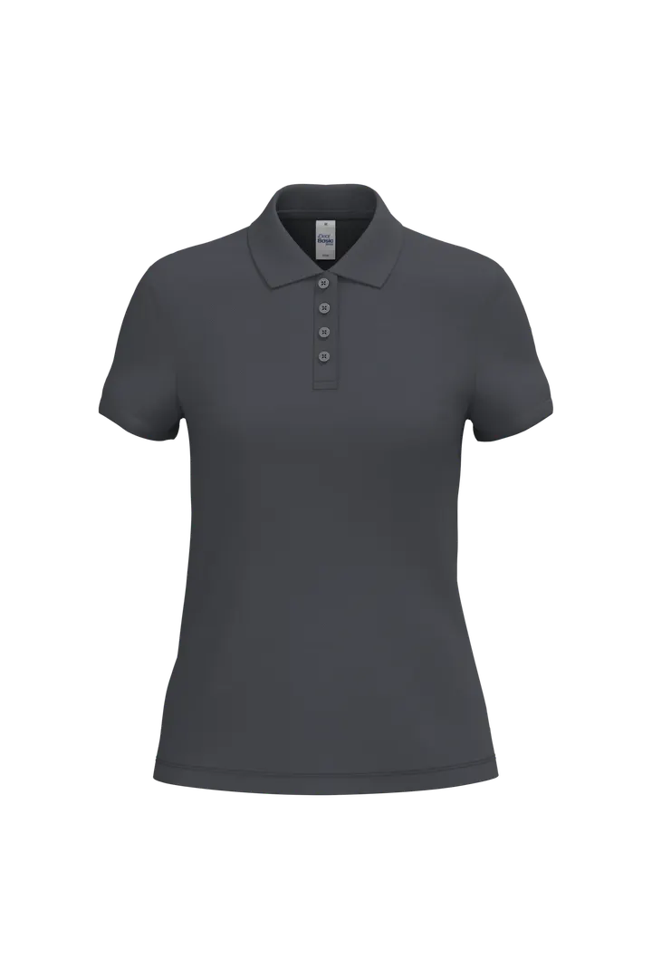 Polo piqué femme Ideal Dark Grey