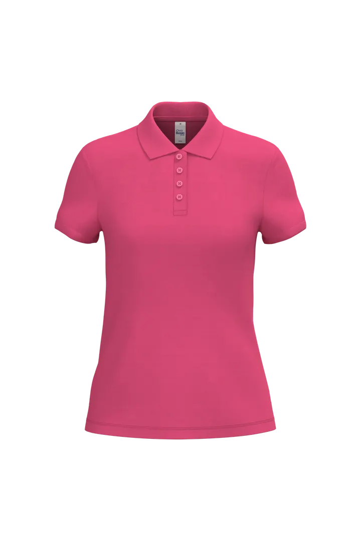 Polo piqué femme Ideal Fuchsia