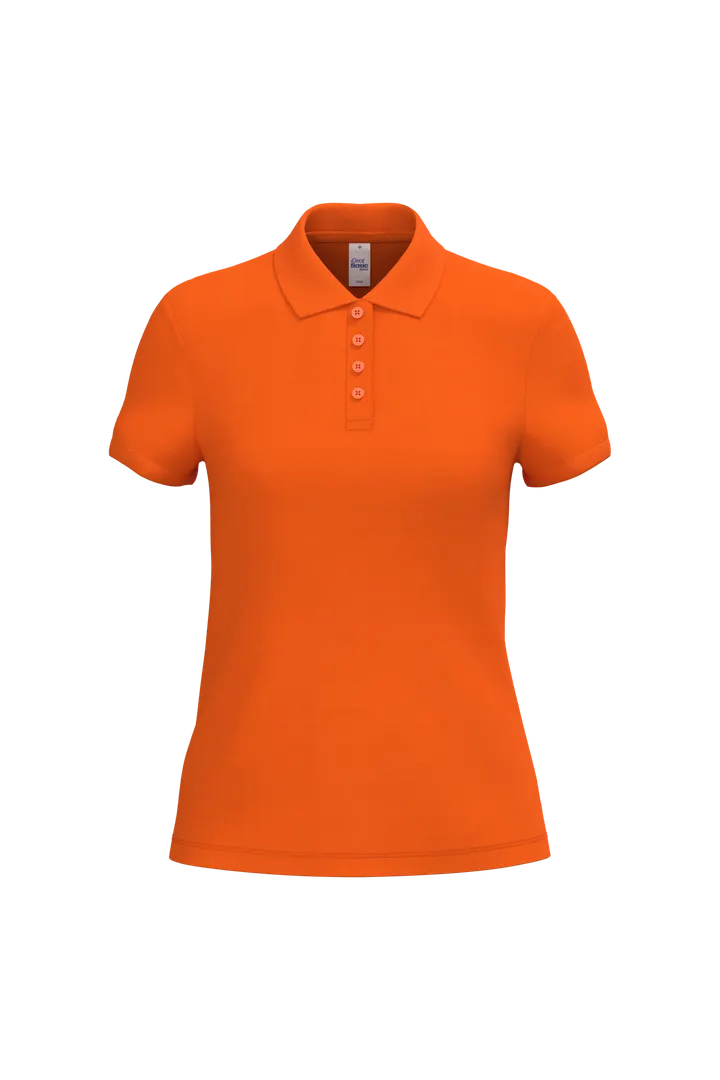 Polo piqué femme Ideal Orange