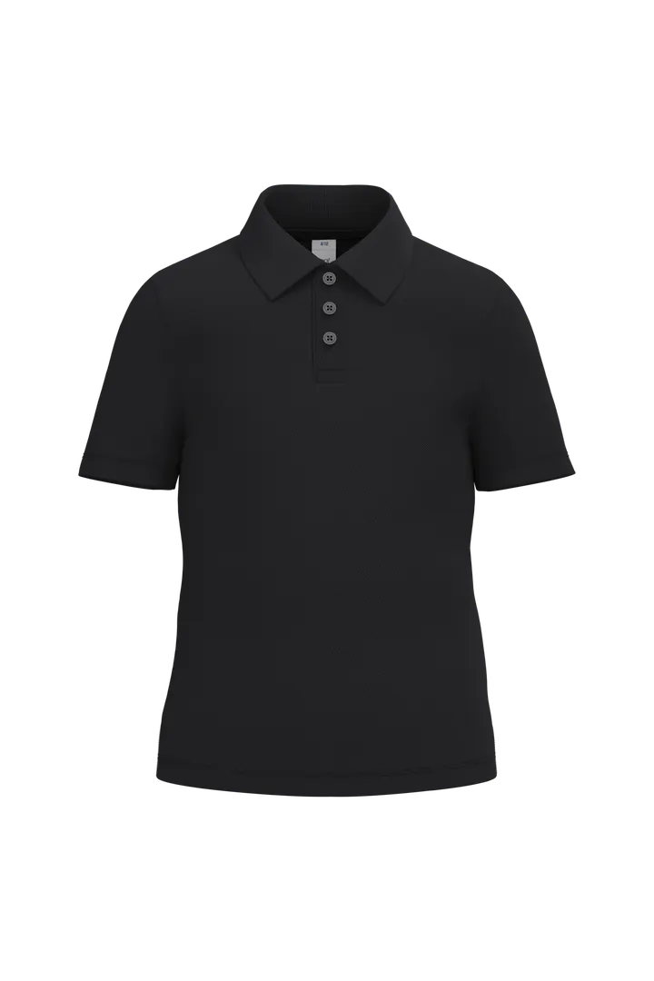 Kinder Piqué-Poloshirt Ideal Black