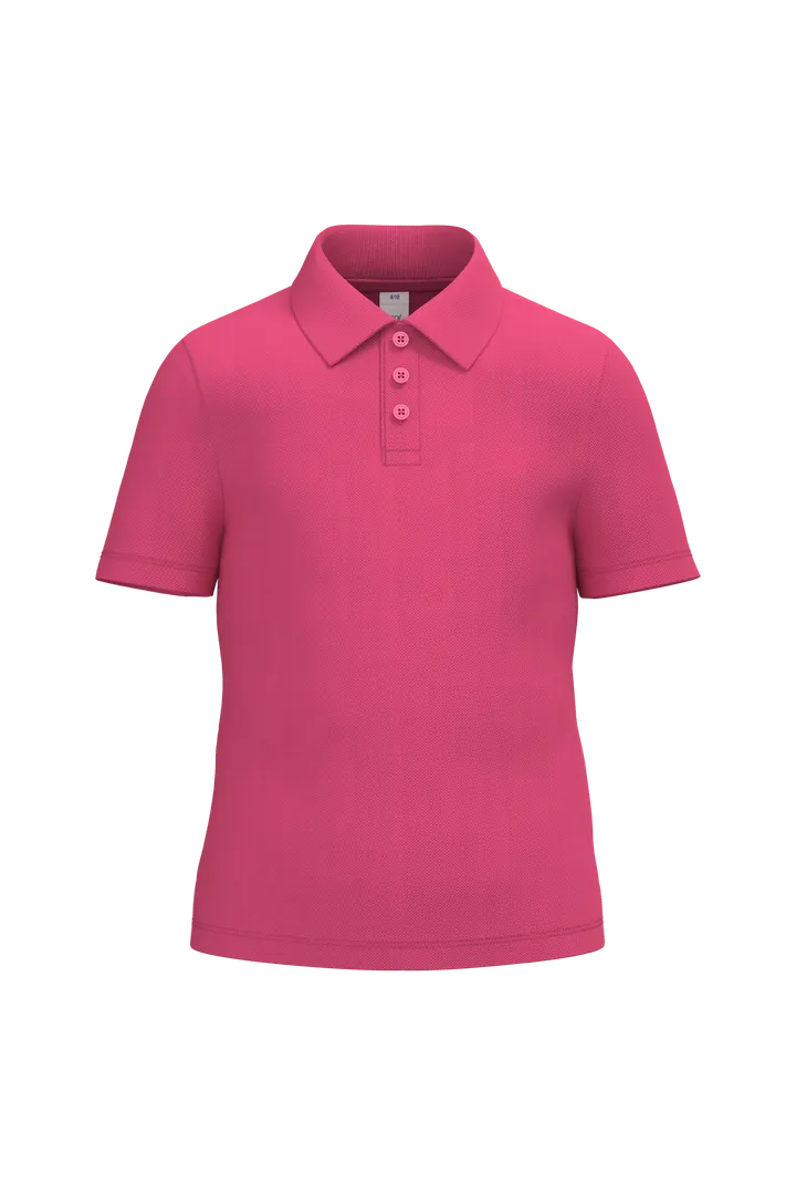 Kinder Piqué-Poloshirt Ideal Fuchsia