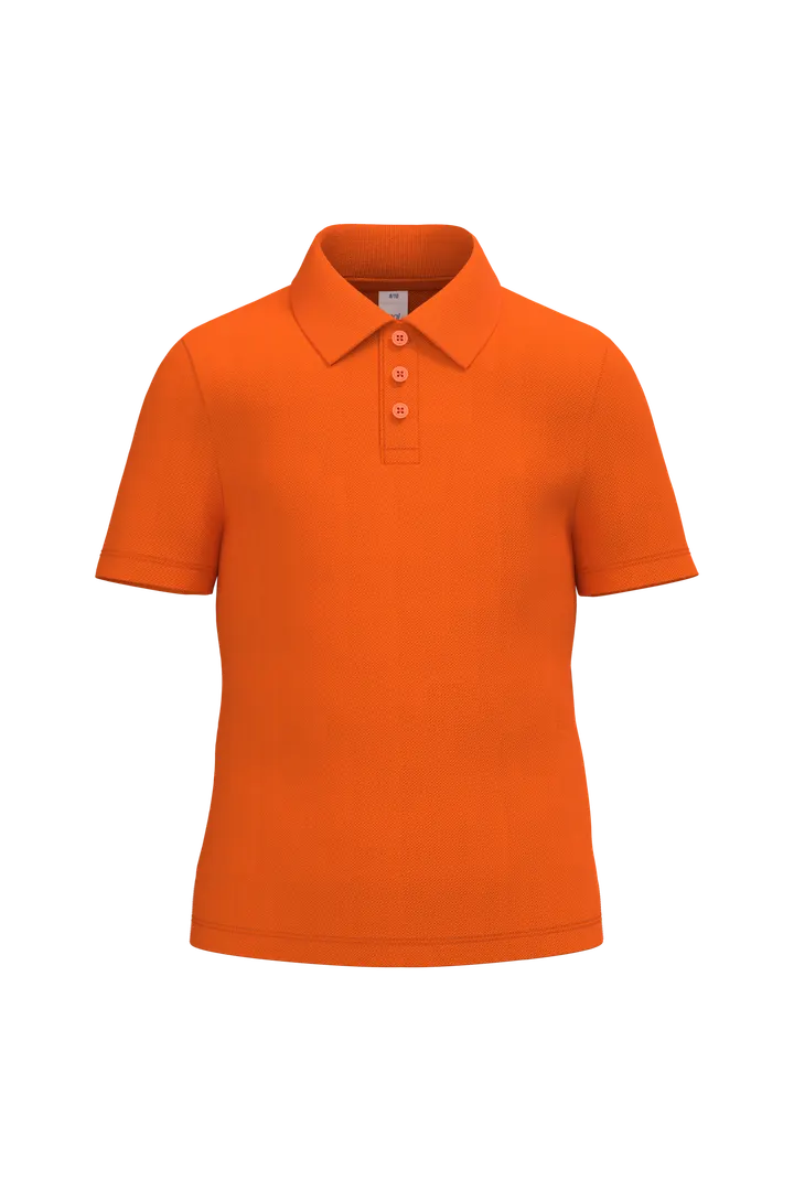 Kinder Piqué-Poloshirt Ideal Orange