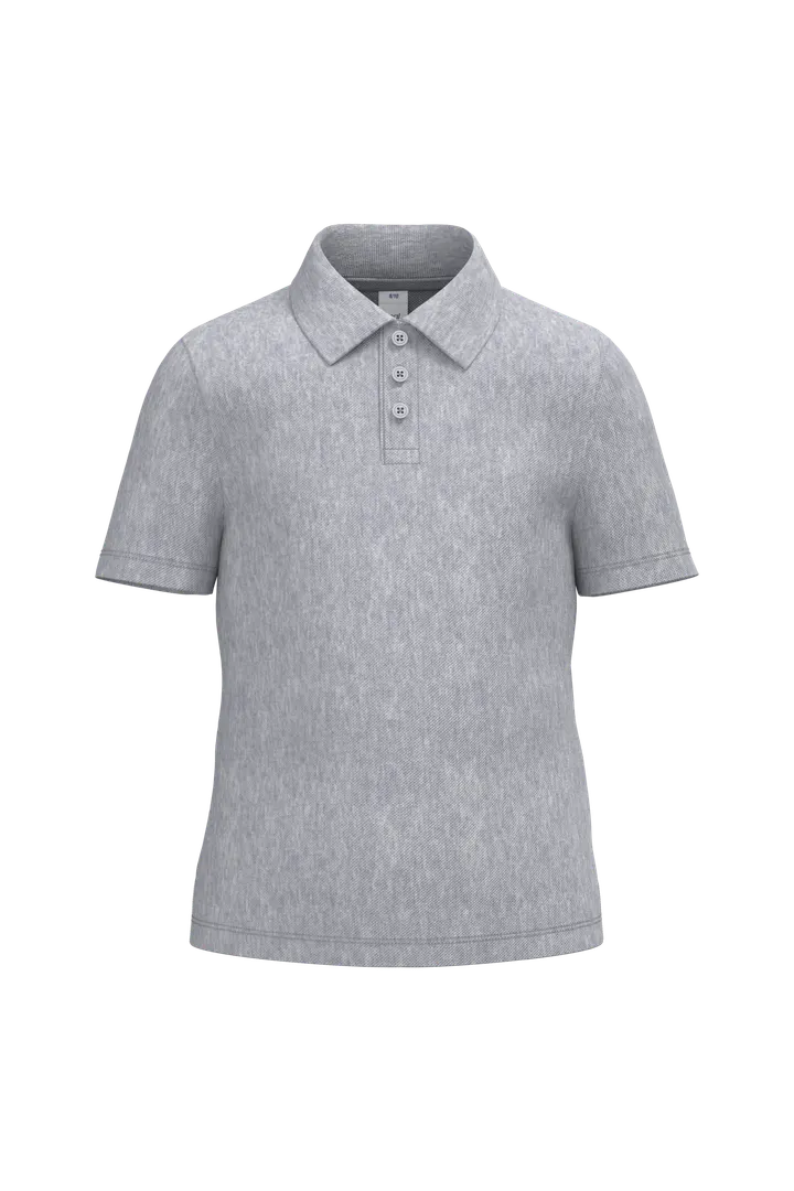 Kinder Piqué-Poloshirt Ideal Oxford Grey