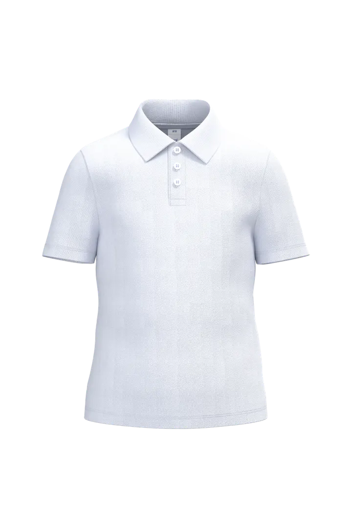 Kinder Piqué-Poloshirt Ideal White