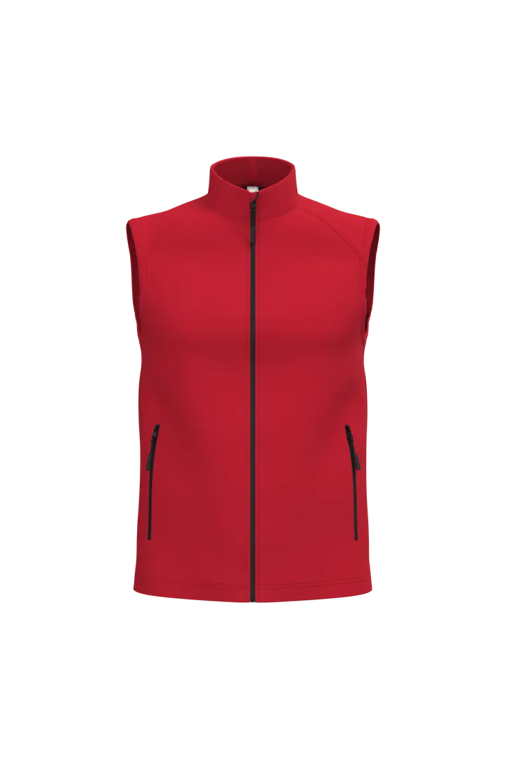 Bodywarmer softshell 2 couches unisexe Ideal Red