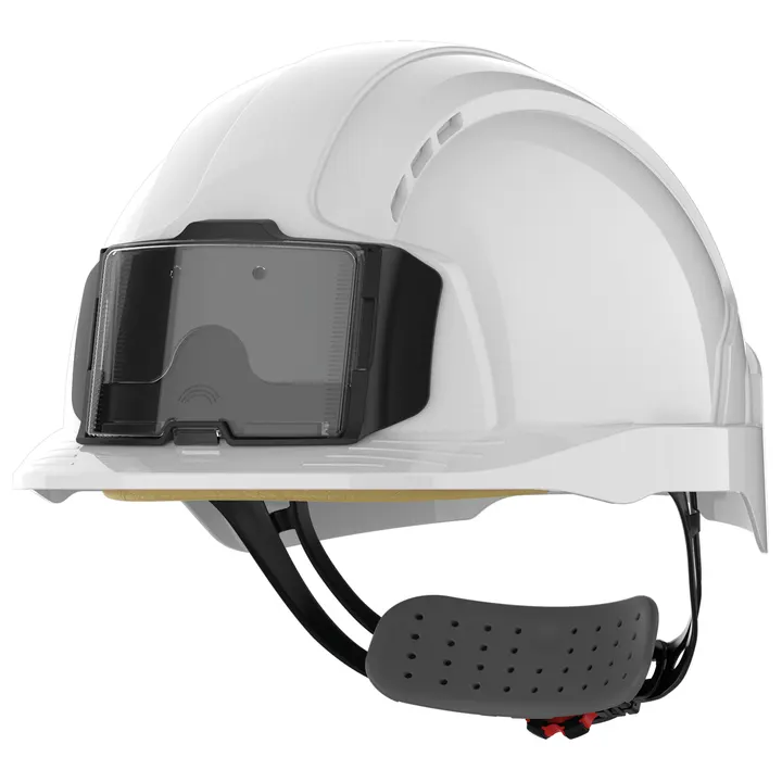 EVOLite® Sicherheitshelm mit Kartenhalter, belüftet, Zahnstangenspannung White