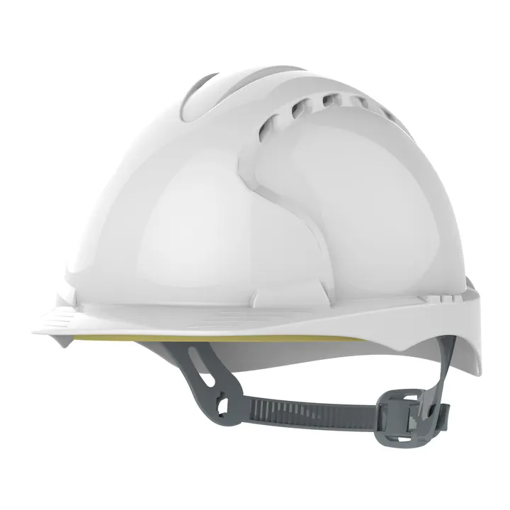 Belüfteter EVO®2-Sicherheitshelm mit Gleitverschluss White