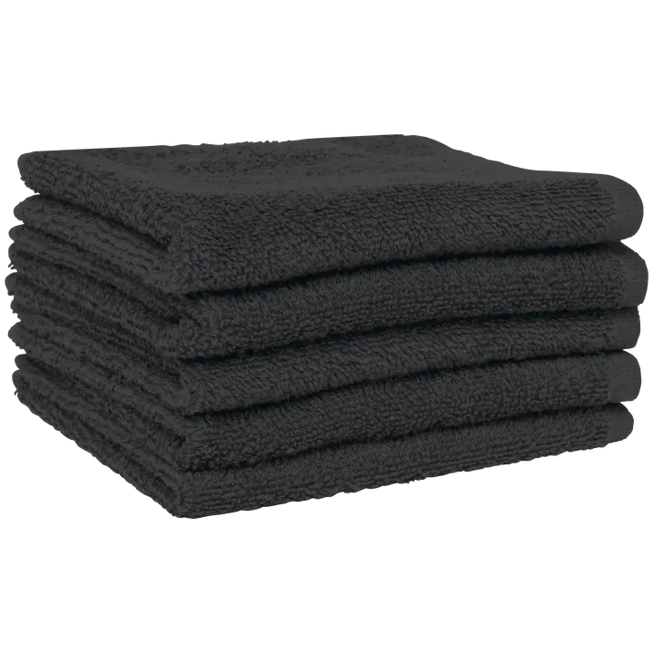 Serviettes d'invité 30 x 30 cm - Lot de 5 serviettes Dark Grey