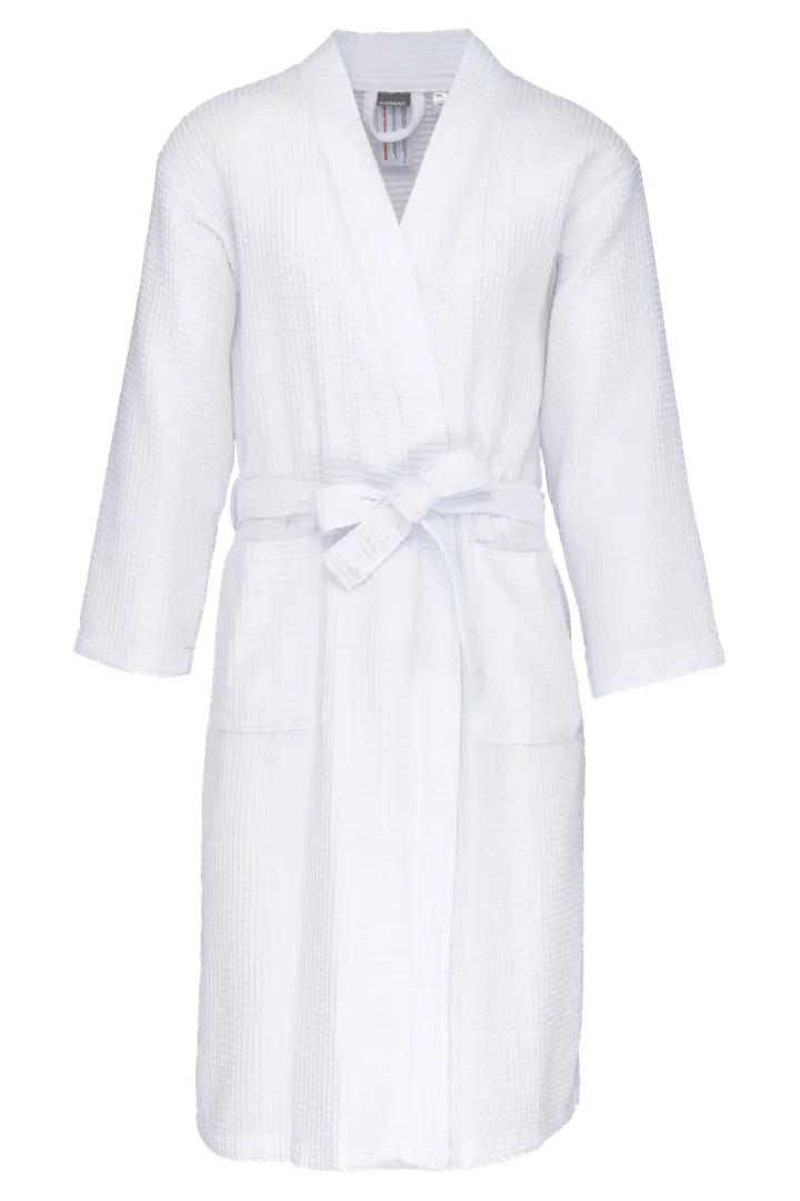 Peignoir kimono nid d'abeille White